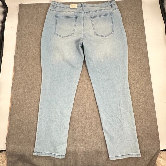 NEW Style & Co Blue Jeans Plus 18W Slim Leg Open Desert Mid Rise $49.50 Slimming - Picture 11 of 13